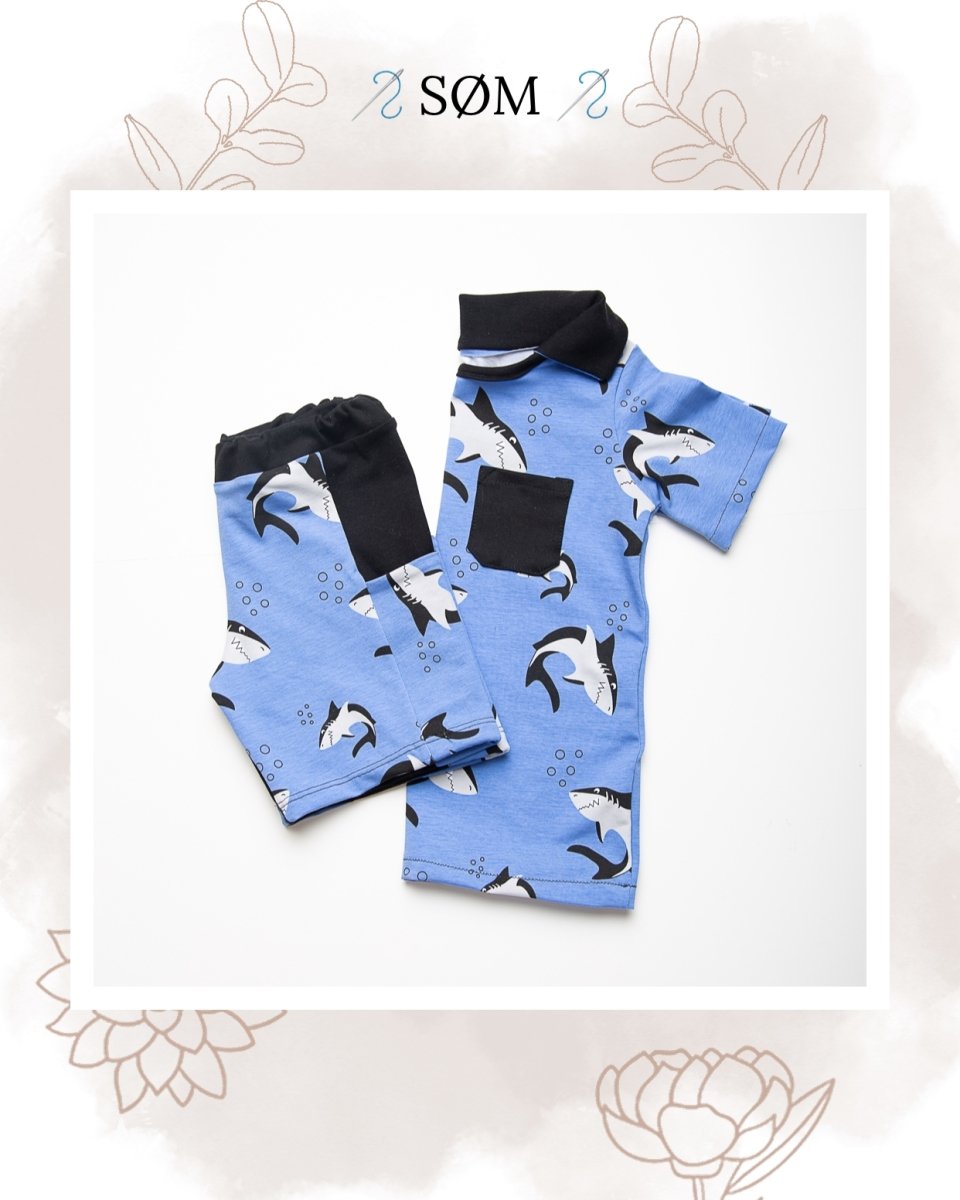 Larry the shark økologisk jersey - Jny Kids