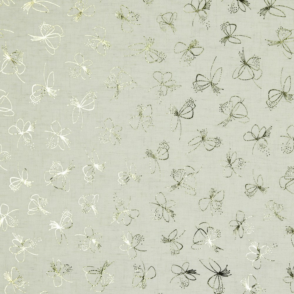 Linen Viskose - light foil flower