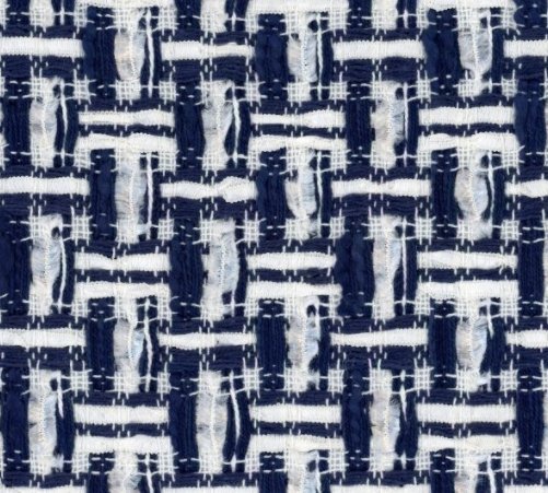 Marineblått og hvit-rutet jakkestoff