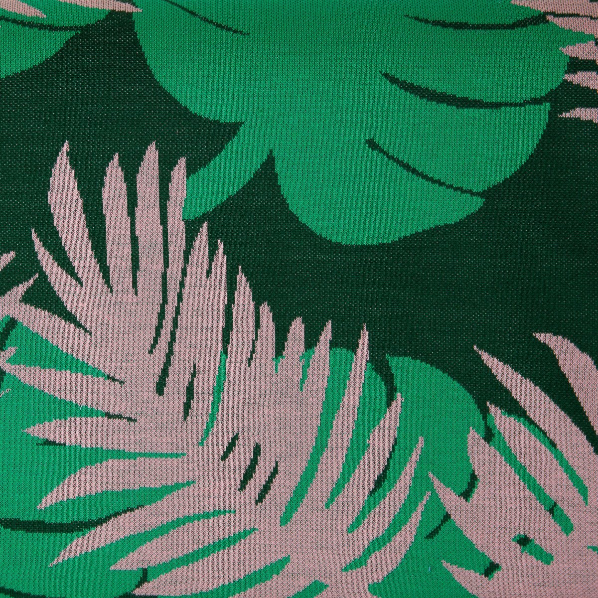 Mønstret Jacquard Økologisk - Cozy Jungle - Blomster Brinarina Blader