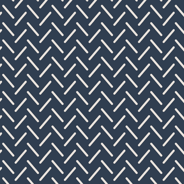 Mønstret Jacquard Økologisk - Mørk blågrå og hvit