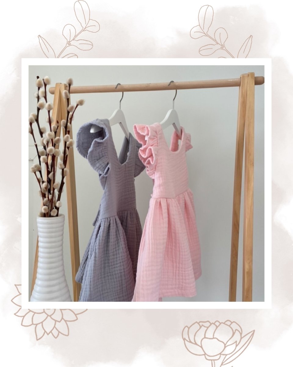 Musselin stoff - Lyserosa