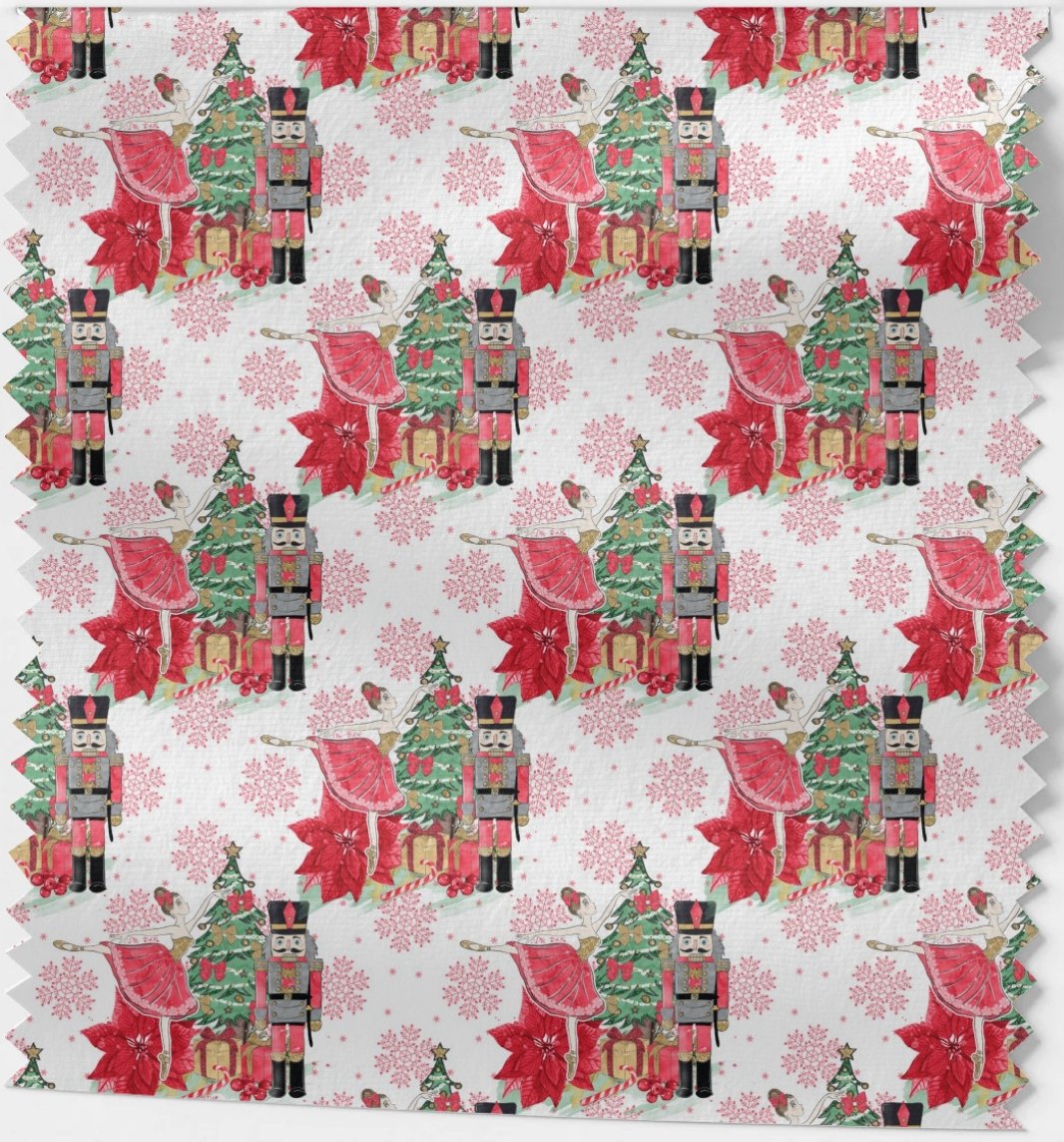 Nutcracker & Ballerina - vevd bomull