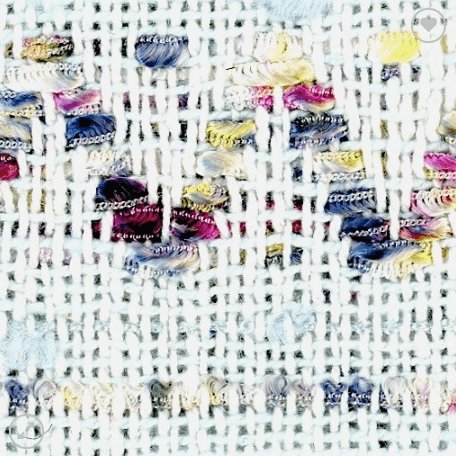 Pale Blue Zigzag Tweed stoff