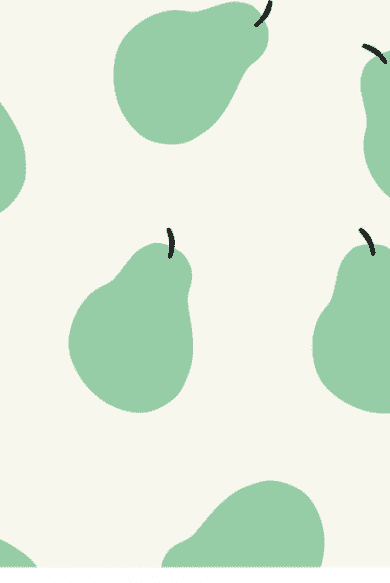 Pears Off White - økologisk jersey Joseli Design