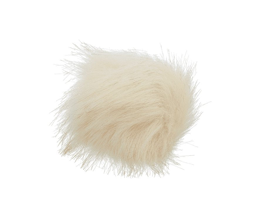 Pelsdusk imitasjon - Kremhvit 80mm