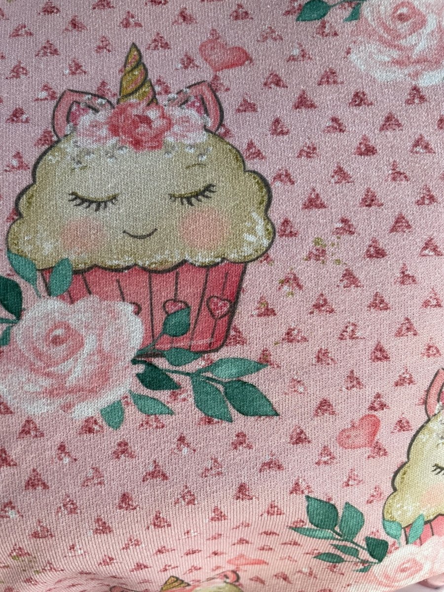 Pink Cup Cake Unicorn - French Terry
