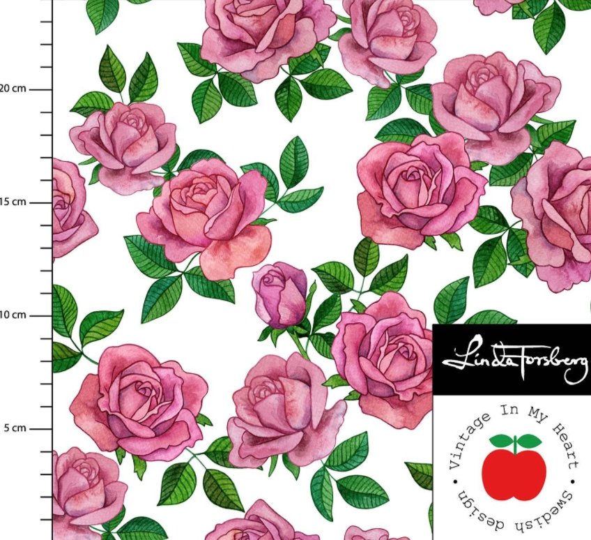 Pretty woman white jersey stoff fra vintage in my heart