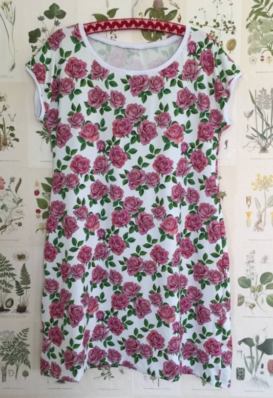 Pretty woman white jersey stoff fra vintage in my heart