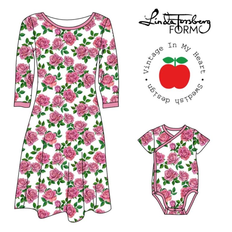 Pretty woman white jersey stoff fra vintage in my heart