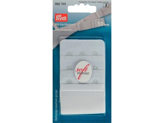 Prym BH- forlengere 50mm. hvit