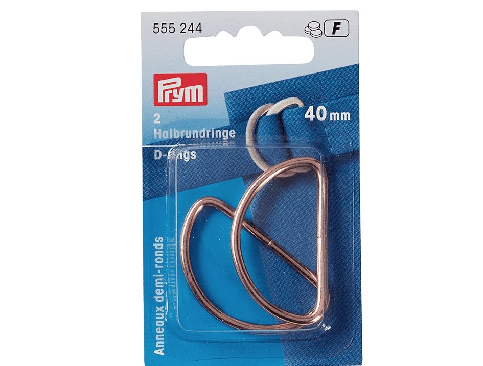 Prym D-ring 40mm 2 stk – Rose gold