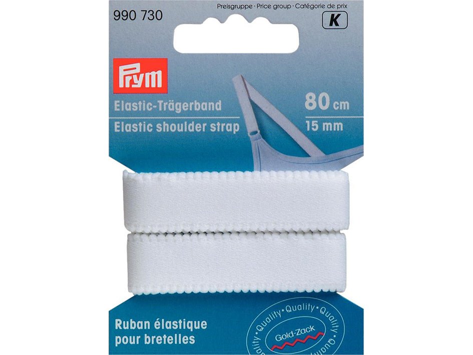 Prym Elastisk Skulderstropp 15mm hvit