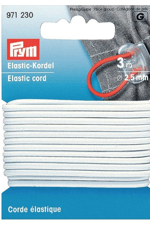 Prym Elastisk strikk – 2,5mm Hvit