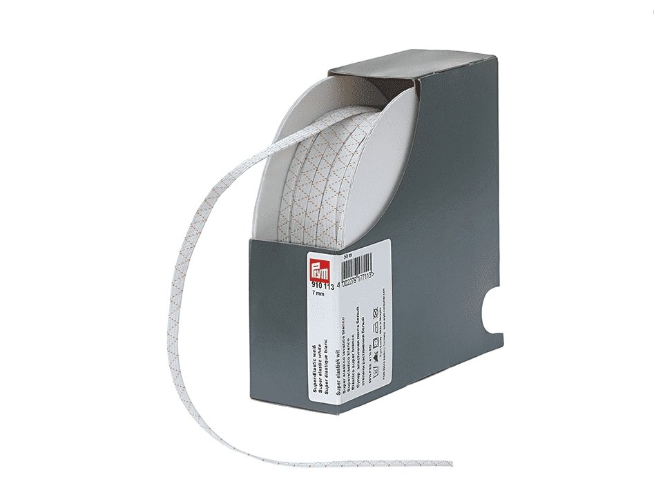 Prym Elastisk strikk – 7mm Hvit