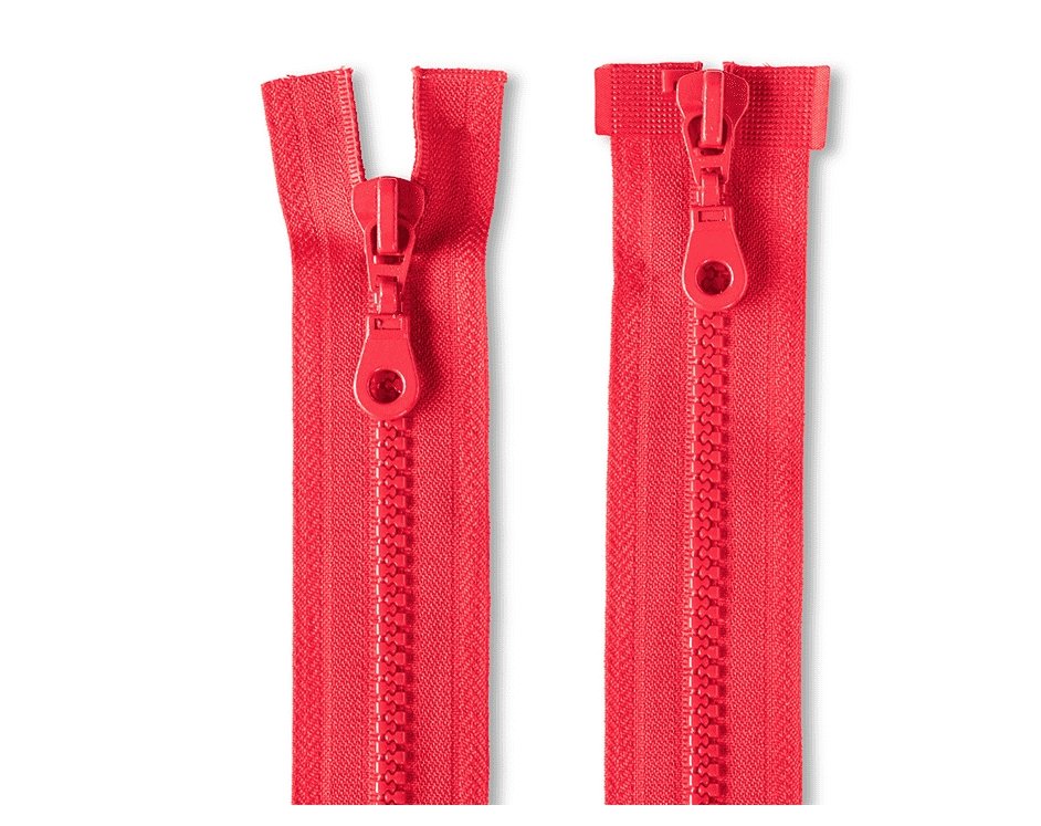 Prym Glidelås 2-veis Delbar- S4. Velg 45 - 50 - 55 eller 60cm – Rød