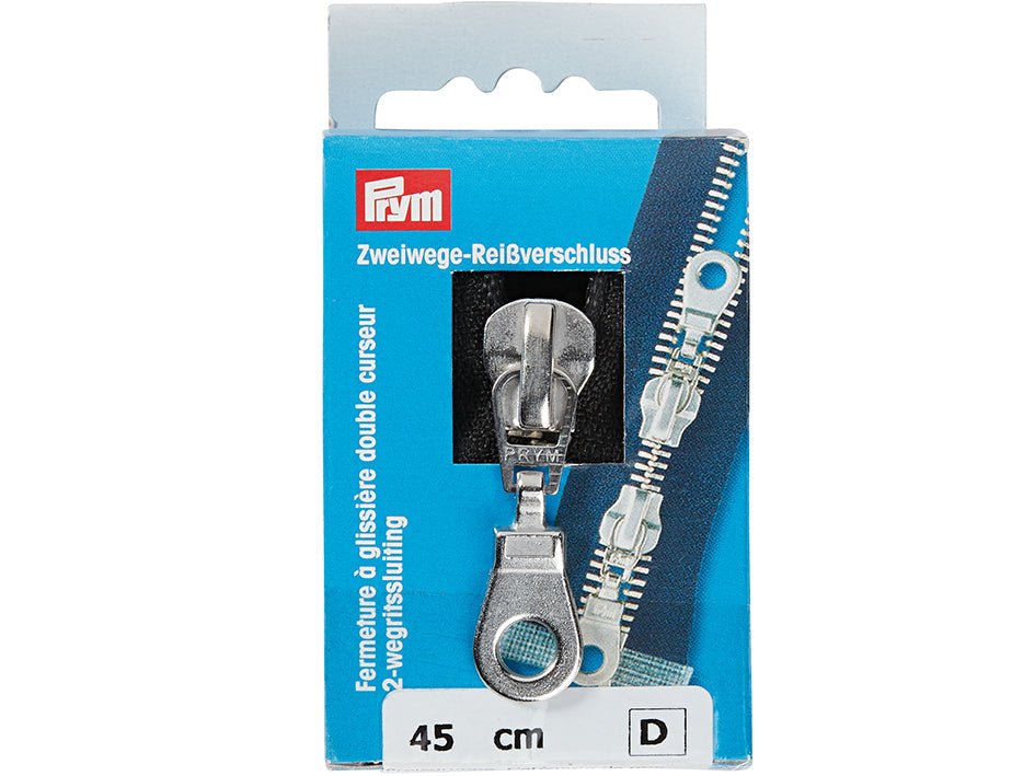 Prym Glidelås Metall M4 2-veis 50cm – 000 Sort