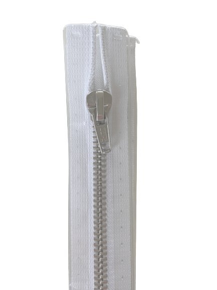 Prym Glidelås Metall M4 50cm – 009 Hvit - Delbar