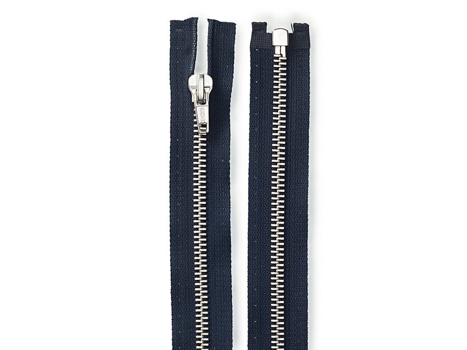 Prym Glidelås Metall M4 50cm – 210 Marineblå Delbar