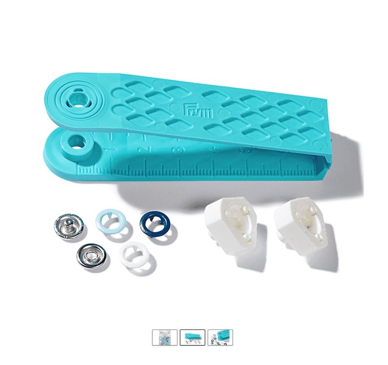 Prym Love – Trykknapp Jersey 8mm – Blue/white/blue