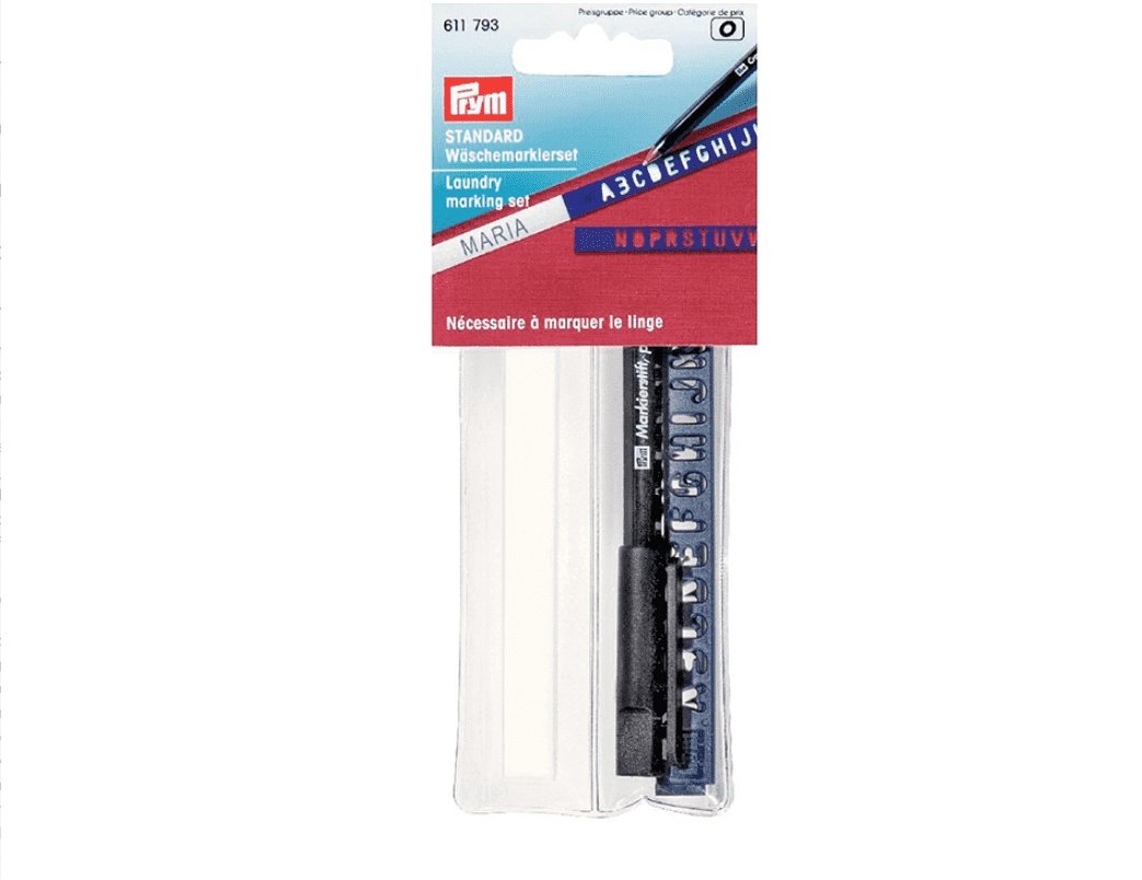 Prym Navnebånd settt - 3m bånd, penn og sjablong