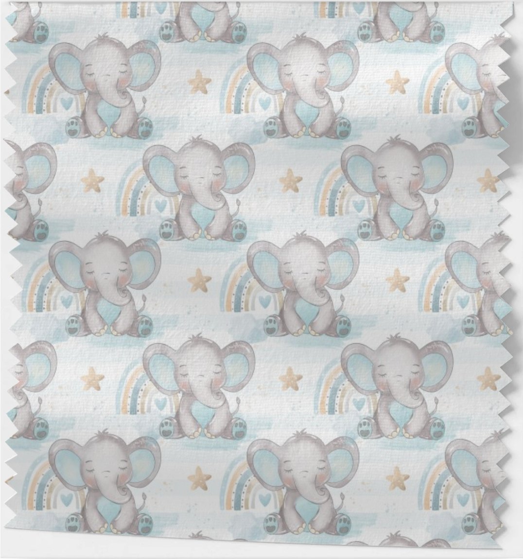 Rainbow & Elephant light blue - Jersey