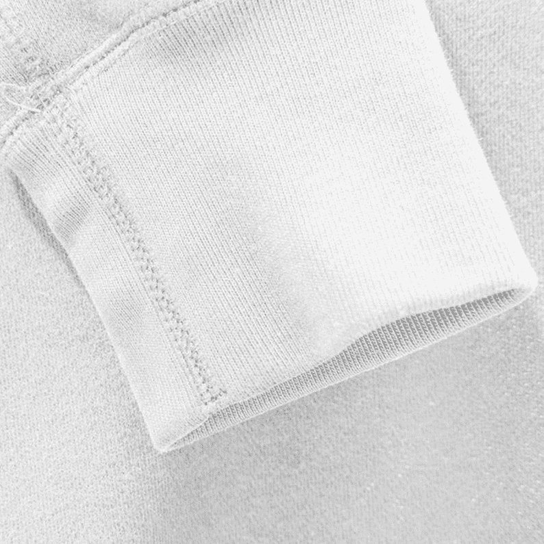 Ribb rundstrikket - hvit