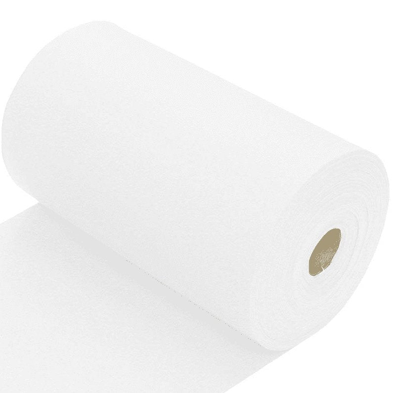 Ribb rundstrikket - hvit