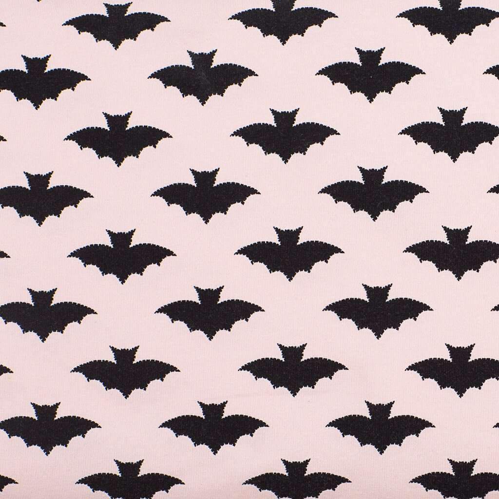 Rosa flaggermus økologisk jerseystoff - MiaMea Design