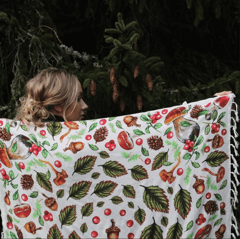 Sjal Sponge Forest - Vintage in my heart