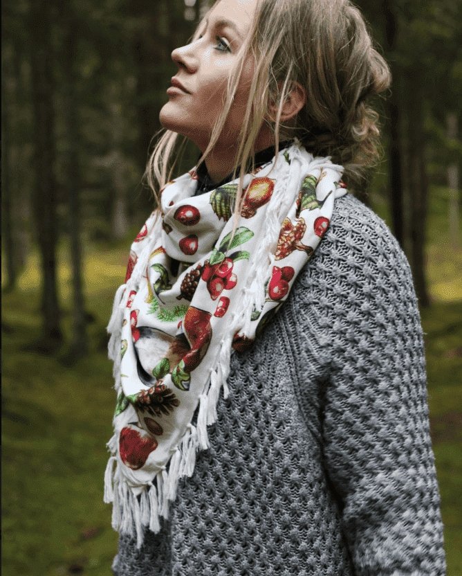 Sjal Sponge Forest - Vintage in my heart