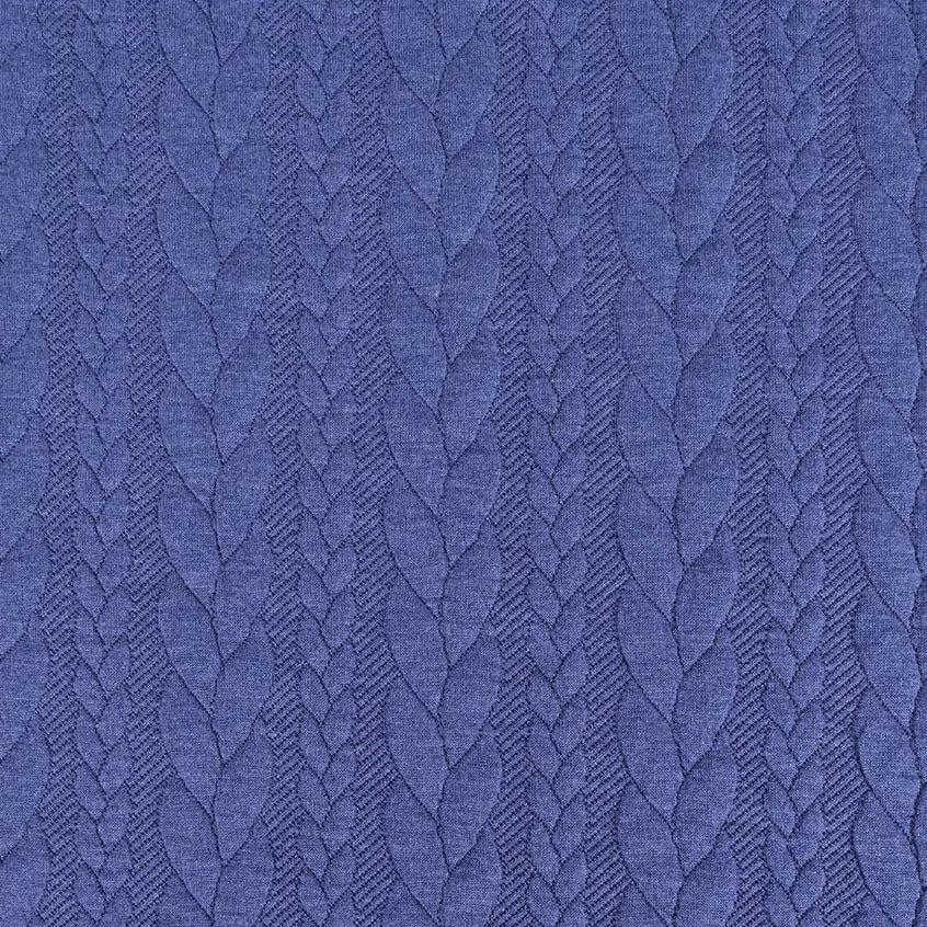 Strikket Jacquard - Kabelstrikk - Cobalt blue