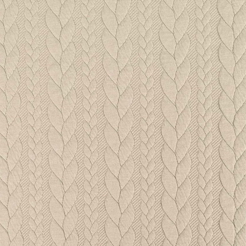 Strikket Jacquard - Kabelstrikk - Taupe