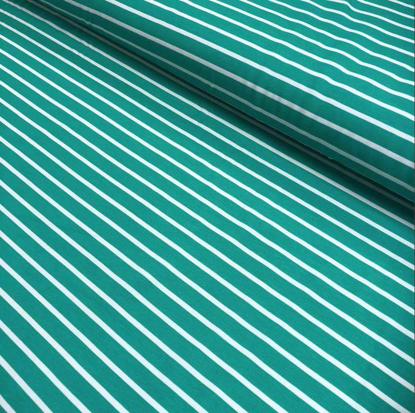 Striper grønn økologisk jersey Lilofant