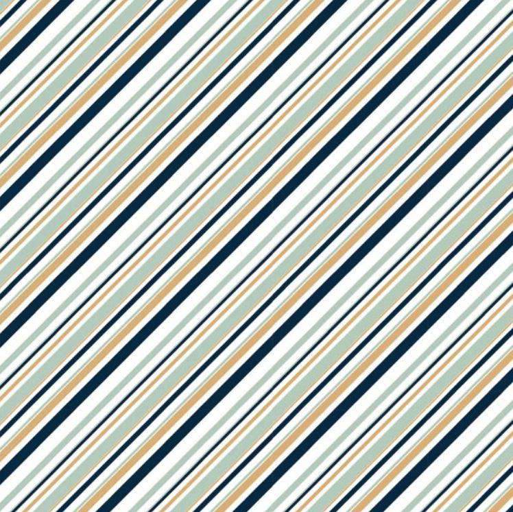 Striper Mint metallisk interlock økologisk