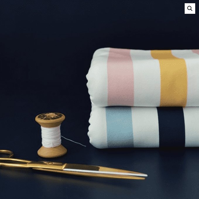 Stripes Dark Blue & Grey - økologisk jersey Joseli Design