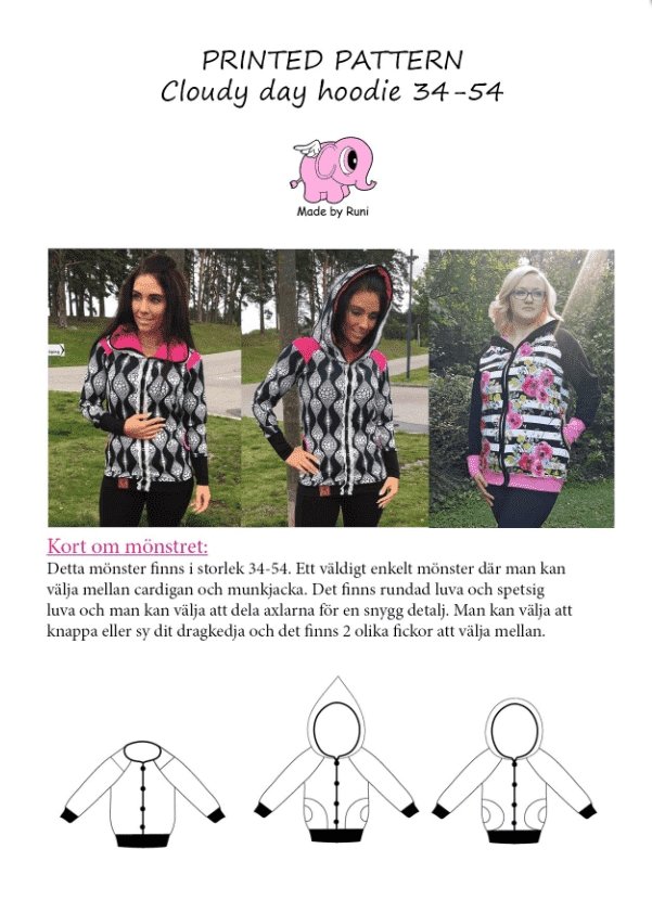 Symønster - Made by Runi - Cloudy Day Hoodie Dame