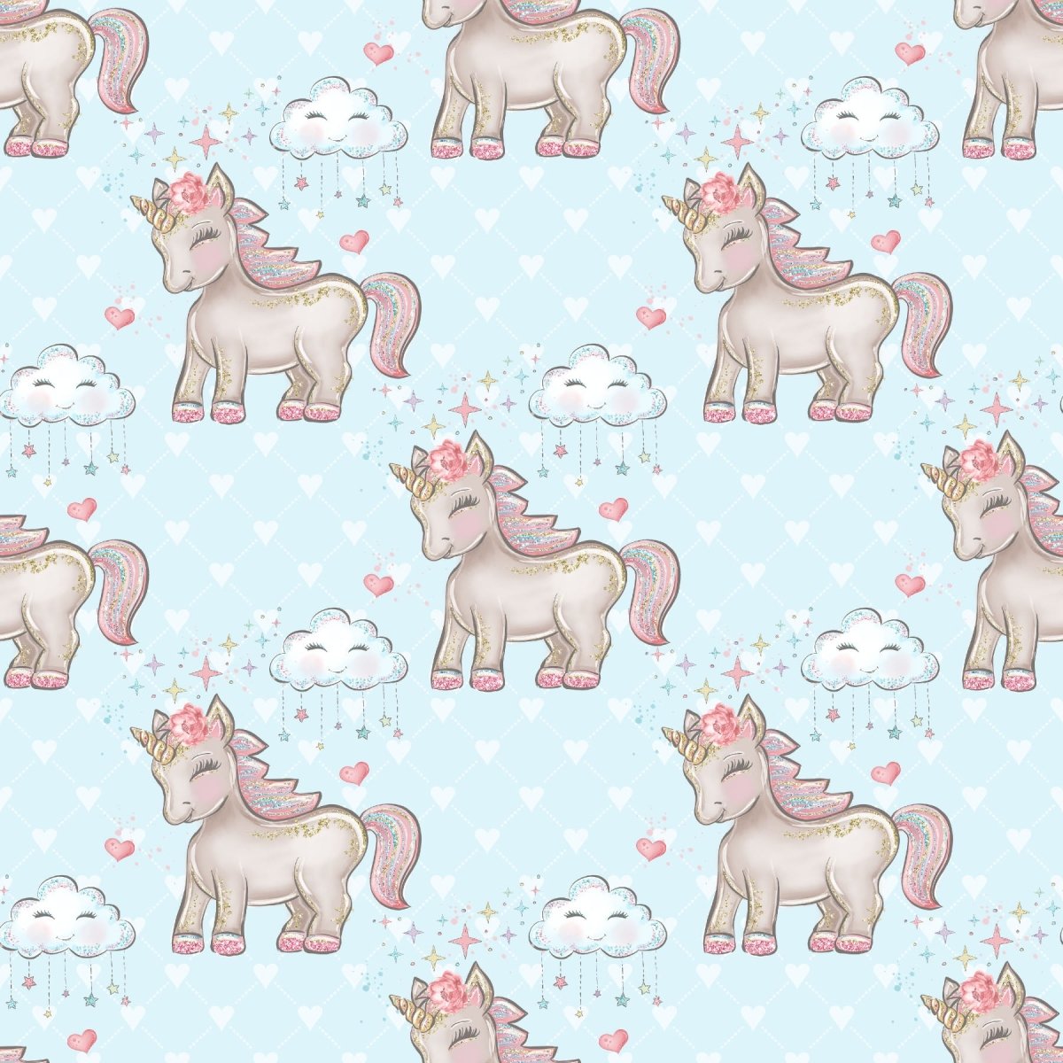 Unicorns & Clouds Blue - Jersey