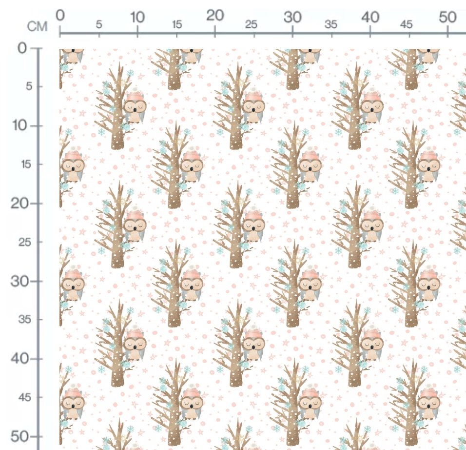 Winter Owls - French Terry