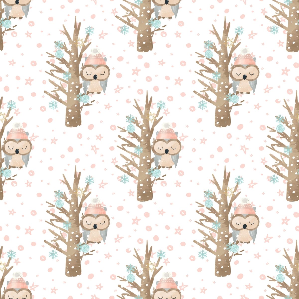 Winter Owls - French Terry