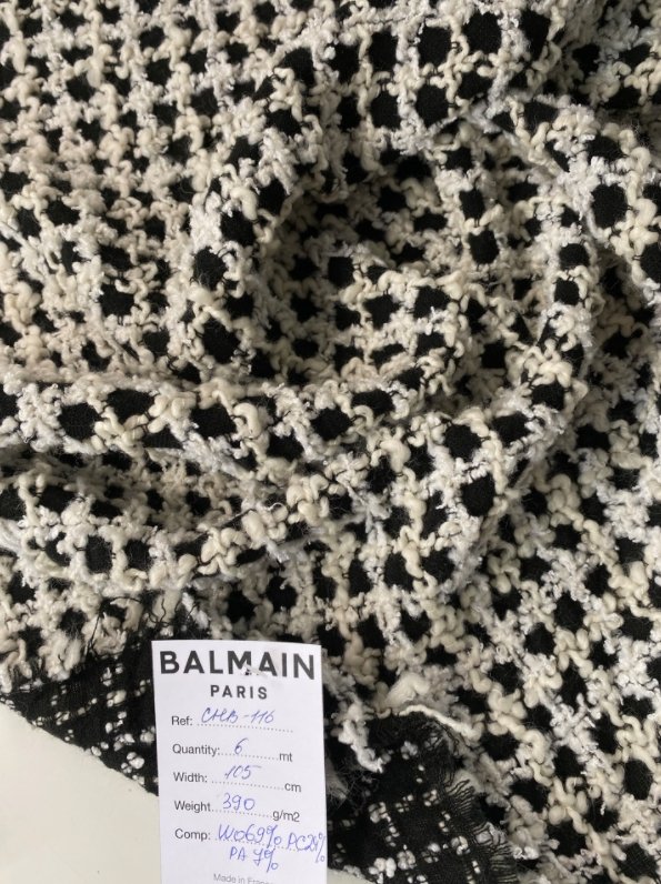 Balmain Tweed - Black & shades of white