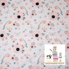 French Terry - Birds & Flowers - White