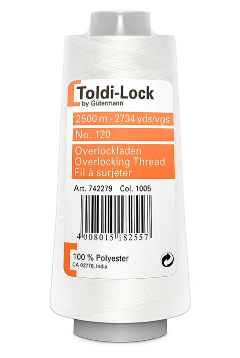 Gutermann Toldi-Lock overlock tråd 1005 Hvit