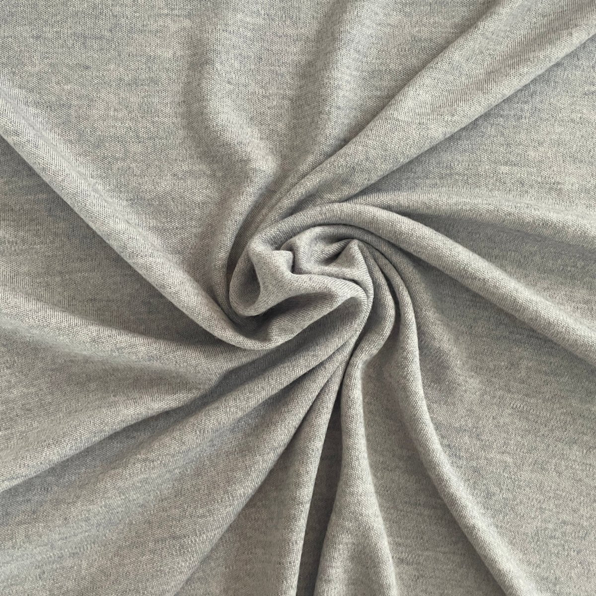 Merinoull 100% i interlock kvalitet - Light Grey Melange