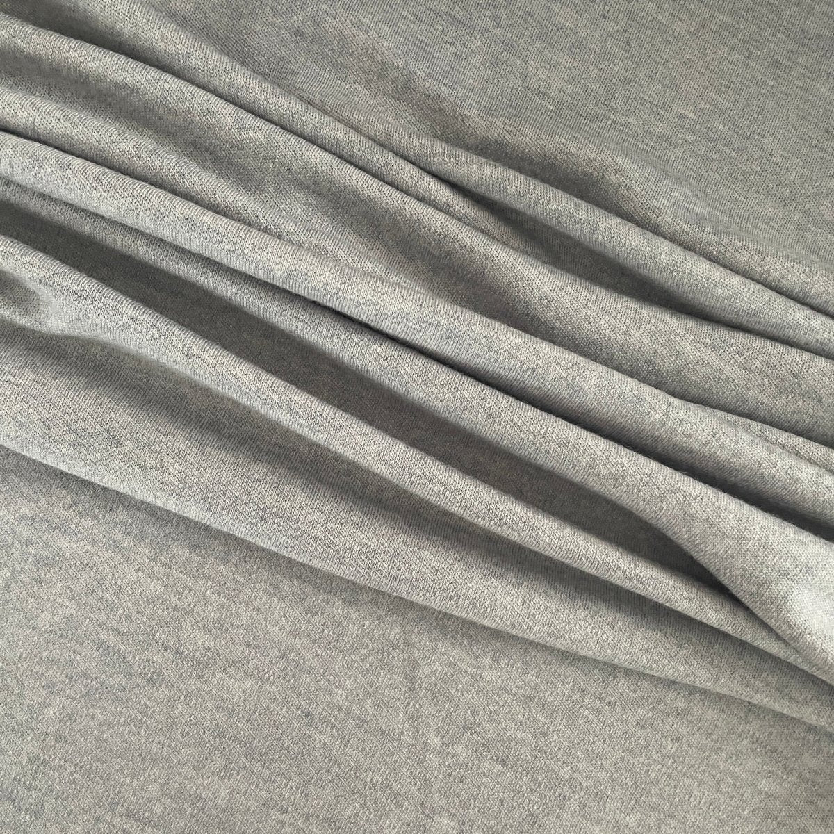 Merinoull 100% i interlock kvalitet - Light Grey Melange