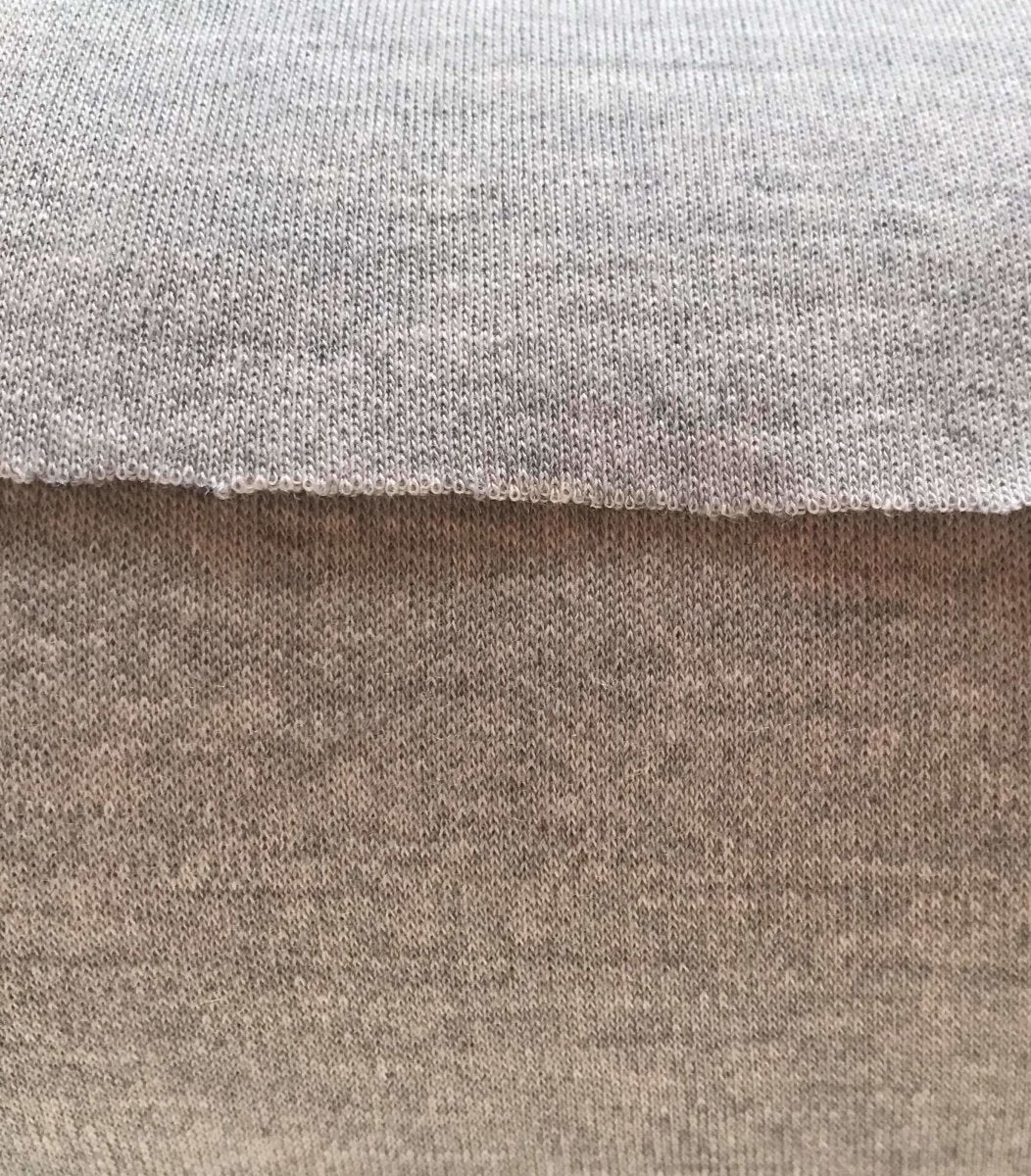 Merinoull 100% i interlock kvalitet - Lysegrå