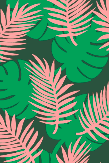 Mønstret Jacquard Økologisk - Cozy Jungle - Blomster Brinarina Blader