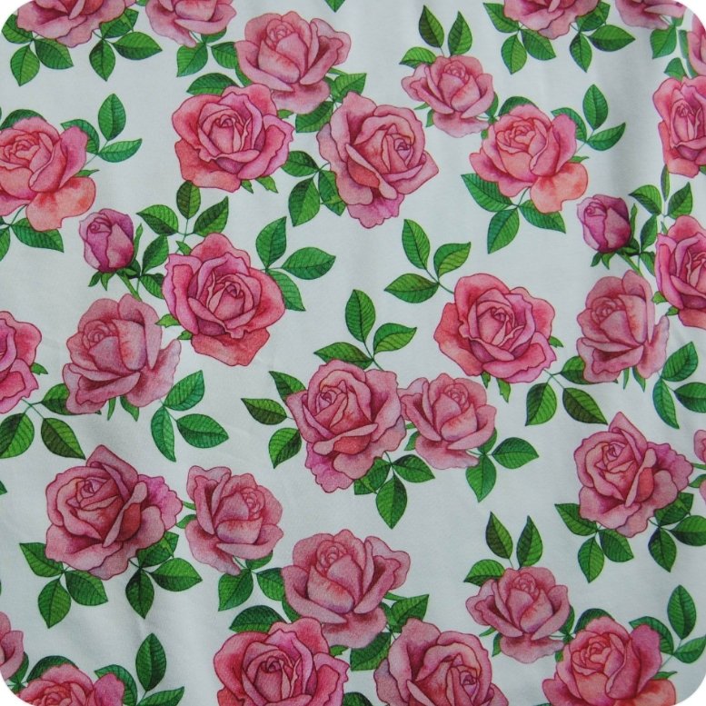 Pretty woman white jersey stoff fra vintage in my heart