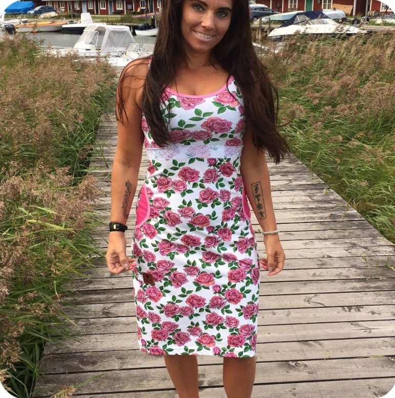 Pretty woman white jersey stoff fra vintage in my heart