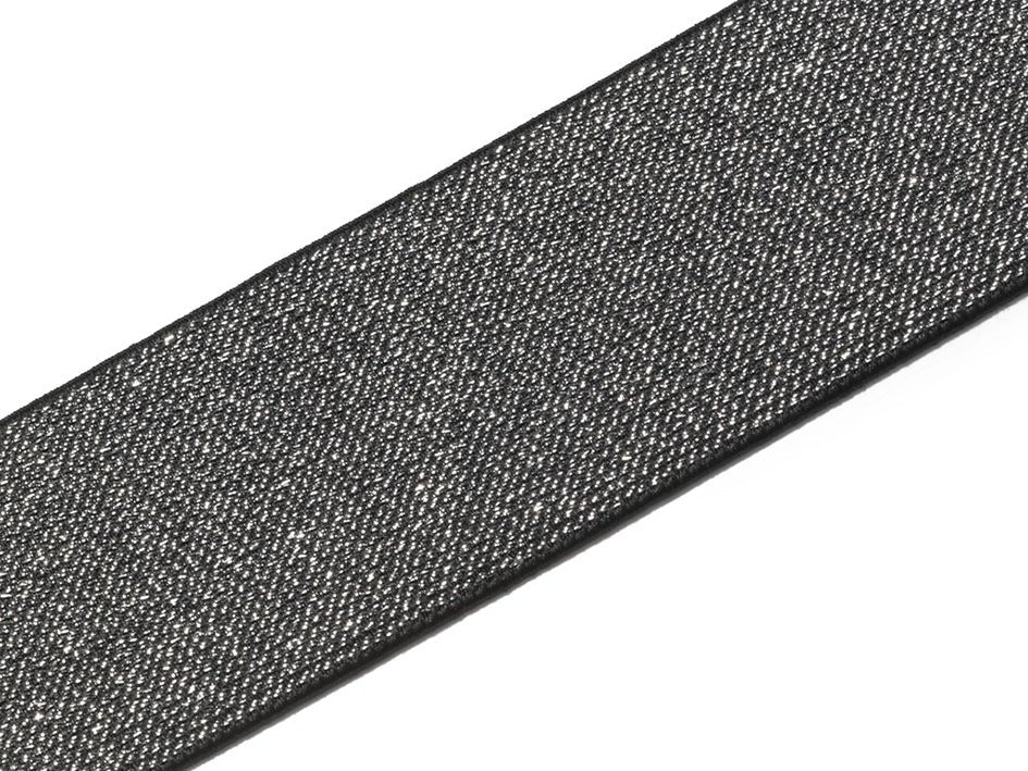 Prym Color Elastic 50 mm black/silver-hel pakke 7m